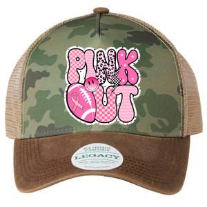 Pink Out Football Team Breast Cancer Awareness Legacy Tie Dye Trucker Hat