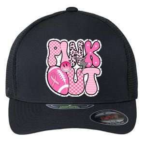 Pink Out Football Team Breast Cancer Awareness Flexfit Unipanel Trucker Cap