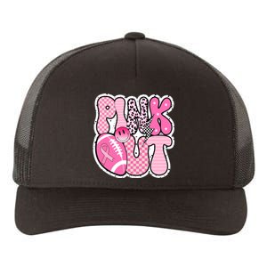 Pink Out Football Team Breast Cancer Awareness Yupoong Adult 5-Panel Trucker Hat