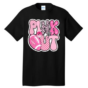 Pink Out Football Team Breast Cancer Awareness Tall T-Shirt