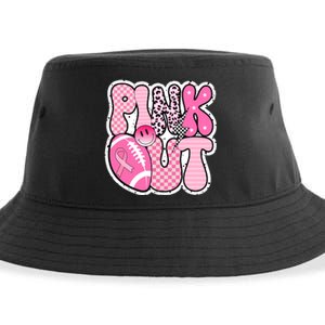 Pink Out Football Team Breast Cancer Awareness Sustainable Bucket Hat