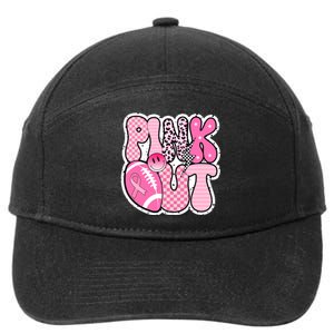 Pink Out Football Team Breast Cancer Awareness 7-Panel Snapback Hat