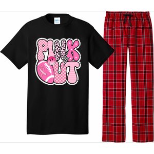 Pink Out Football Team Breast Cancer Awareness Pajama Set