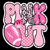 Pink Out Football Team Breast Cancer Awareness Flatbill Hat