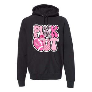 Pink Out Football Team Breast Cancer Awareness Premium Hoodie