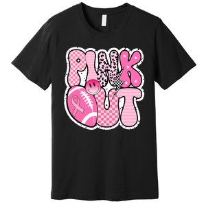 Pink Out Football Team Breast Cancer Awareness Premium T-Shirt