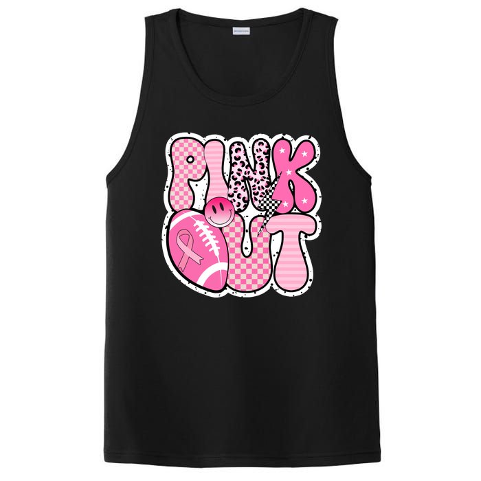 Pink Out Football Team Breast Cancer Awareness PosiCharge Competitor Tank