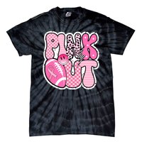 Pink Out Football Team Breast Cancer Awareness Tie-Dye T-Shirt