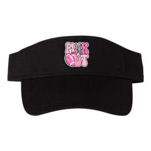 Pink Out Football Team Breast Cancer Awareness Valucap Bio-Washed Visor