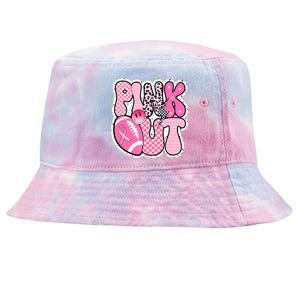 Pink Out Football Team Breast Cancer Awareness Tie-Dyed Bucket Hat