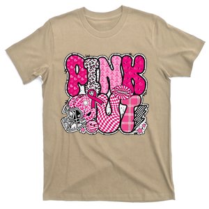 Pin.K Out Football Breast Cancer Awareness T-Shirt