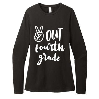 Peace Out Fourth Grade Last Day Of School 4Th Grad Meaningful Gift Womens CVC Long Sleeve Shirt