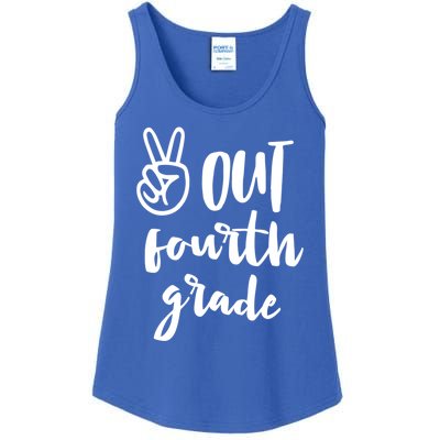 Peace Out Fourth Grade Last Day Of School 4Th Grad Meaningful Gift Ladies Essential Tank