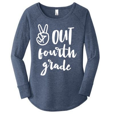 Peace Out Fourth Grade Last Day Of School 4Th Grad Meaningful Gift Women's Perfect Tri Tunic Long Sleeve Shirt