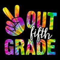 Peace Out Fifth Grade Colorful Hoodie