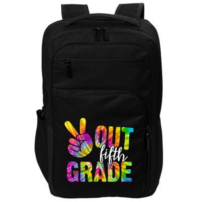 Peace Out Fifth Grade Colorful Impact Tech Backpack