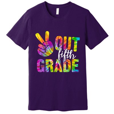 Peace Out Fifth Grade Colorful Premium T-Shirt