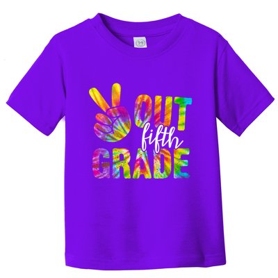 Peace Out Fifth Grade Colorful Toddler T-Shirt