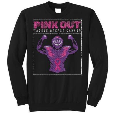 Pin.K Out Football Team Tackle Breast Cancer Awareness Month Sweatshirt