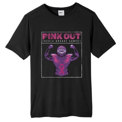 Pin.K Out Football Team Tackle Breast Cancer Awareness Month Tall Fusion ChromaSoft Performance T-Shirt