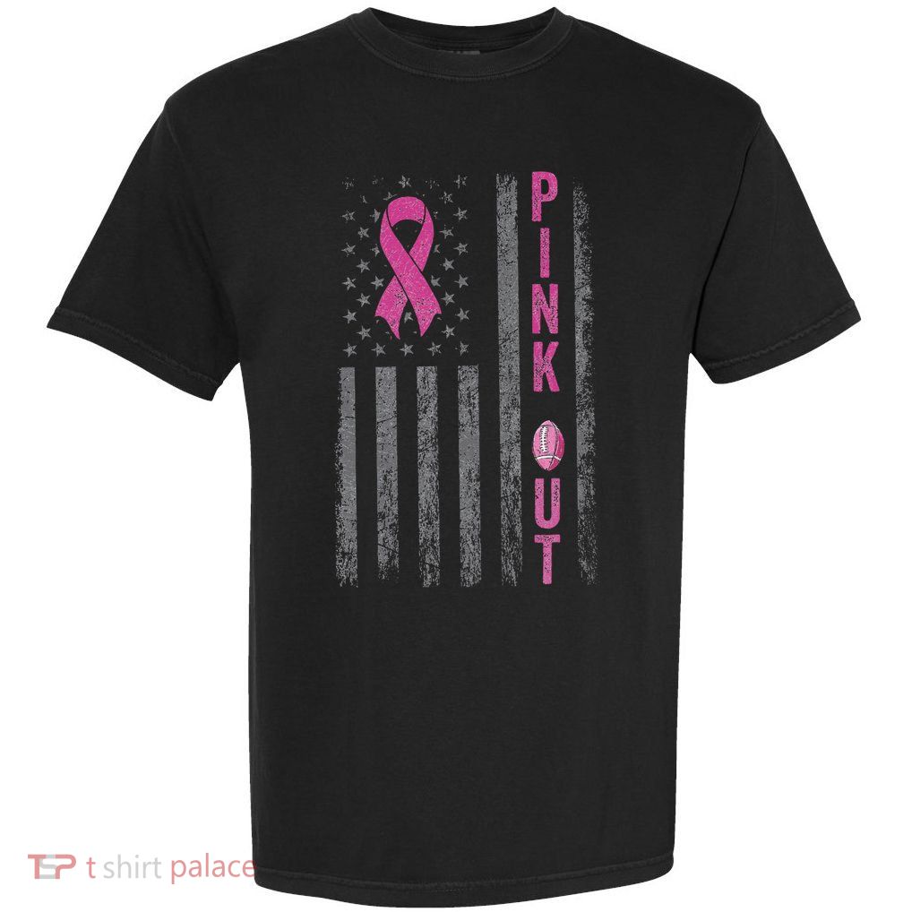 P.Ink Out Football Team Breast Cancer Awareness Month Gift Garment-Dyed Heavyweight T-Shirt