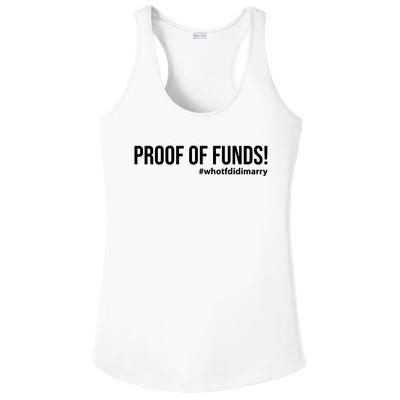 Proof Of Funds Who Tf Did I Marry Ladies PosiCharge Competitor Racerback Tank