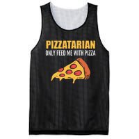 Pizzatarian Only Feed Me With Pizza Pizza Chef Mesh Reversible Basketball Jersey Tank