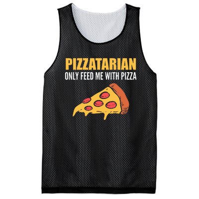 Pizzatarian Only Feed Me With Pizza Pizza Chef Mesh Reversible Basketball Jersey Tank