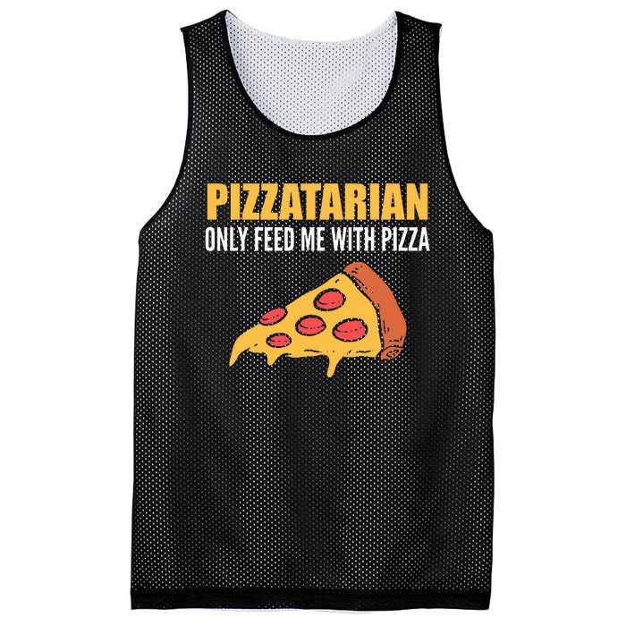 Pizzatarian Only Feed Me With Pizza Pizza Chef Mesh Reversible Basketball Jersey Tank