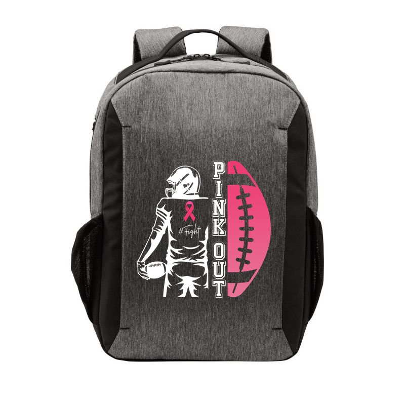 Pink Out Football Team Fight Breast Cancer Awareness Vector Backpack