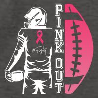 Pink Out Football Team Fight Breast Cancer Awareness Vector Backpack