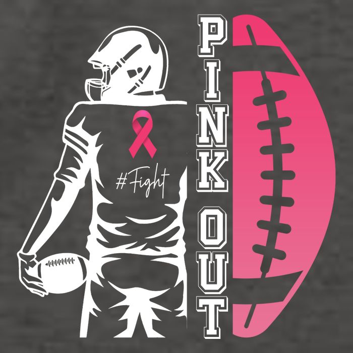 Pink Out Football Team Fight Breast Cancer Awareness Vector Backpack