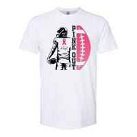 Pink Out Football Team Fight Breast Cancer Awareness Softstyle CVC T-Shirt