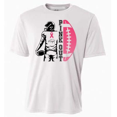 Pink Out Football Team Fight Breast Cancer Awareness Cooling Performance Crew T-Shirt