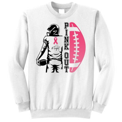 Pink Out Football Team Fight Breast Cancer Awareness Sweatshirt