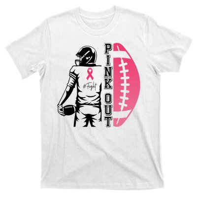 Pink Out Football Team Fight Breast Cancer Awareness T-Shirt