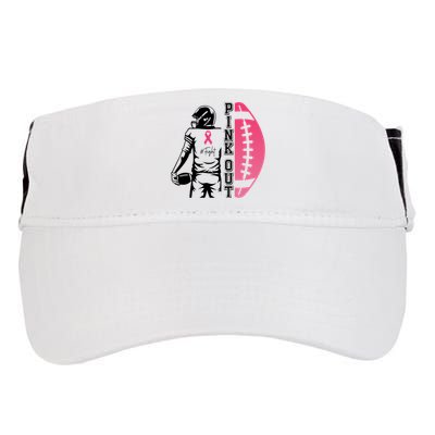 Pink Out Football Team Fight Breast Cancer Awareness Adult Drive Performance Visor