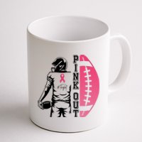 Pink Out Football Team Fight Breast Cancer Awareness Coffee Mug