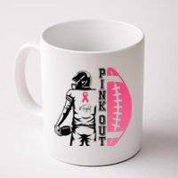 Pink Out Football Team Fight Breast Cancer Awareness Coffee Mug