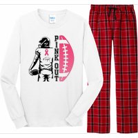 Pink Out Football Team Fight Breast Cancer Awareness Long Sleeve Pajama Set