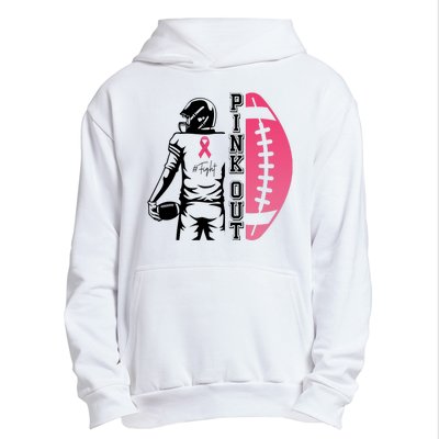 Pink Out Football Team Fight Breast Cancer Awareness Urban Pullover Hoodie