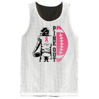 Pink Out Football Team Fight Breast Cancer Awareness Mesh Reversible Basketball Jersey Tank