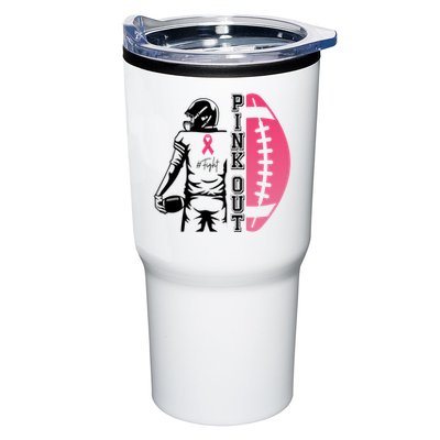 Pink Out Football Team Fight Breast Cancer Awareness Tumbler