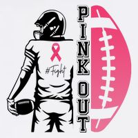 Pink Out Football Team Fight Breast Cancer Awareness Baby Bodysuit