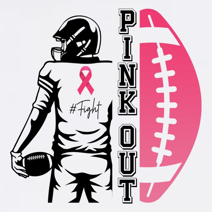Pink Out Football Team Fight Breast Cancer Awareness Baby Bodysuit