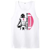 Pink Out Football Team Fight Breast Cancer Awareness PosiCharge Competitor Tank