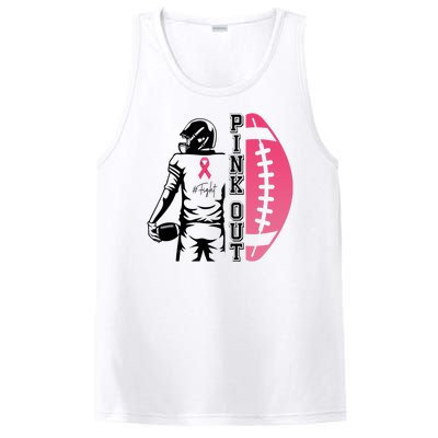 Pink Out Football Team Fight Breast Cancer Awareness PosiCharge Competitor Tank