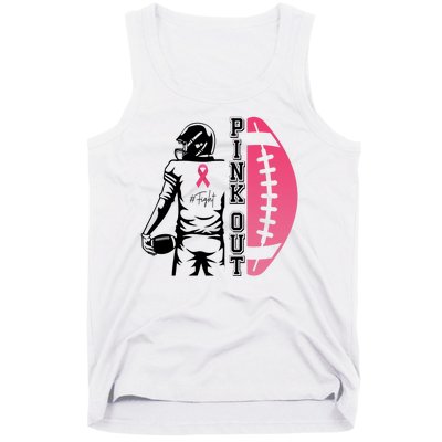 Pink Out Football Team Fight Breast Cancer Awareness Tank Top