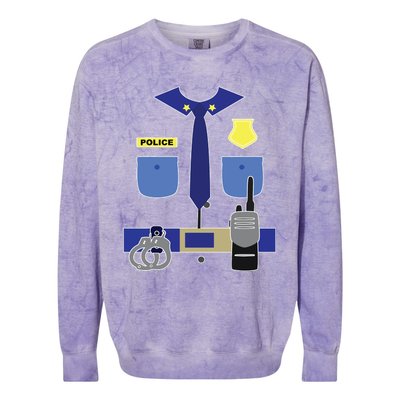 Police Officer For Boy Girl Cop Uniform Colorblast Crewneck Sweatshirt