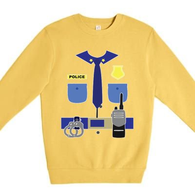 Police Officer For Boy Girl Cop Uniform Premium Crewneck Sweatshirt